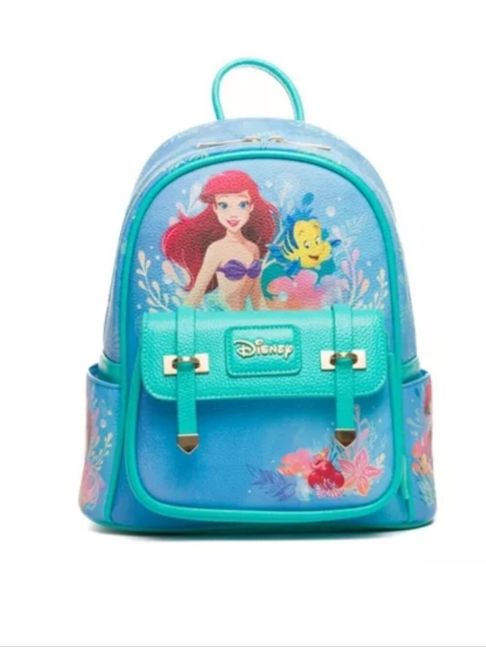 Nwt! The Little Mermaid - Ariel WondaPop 11" Vegan Leather Mini Backpack